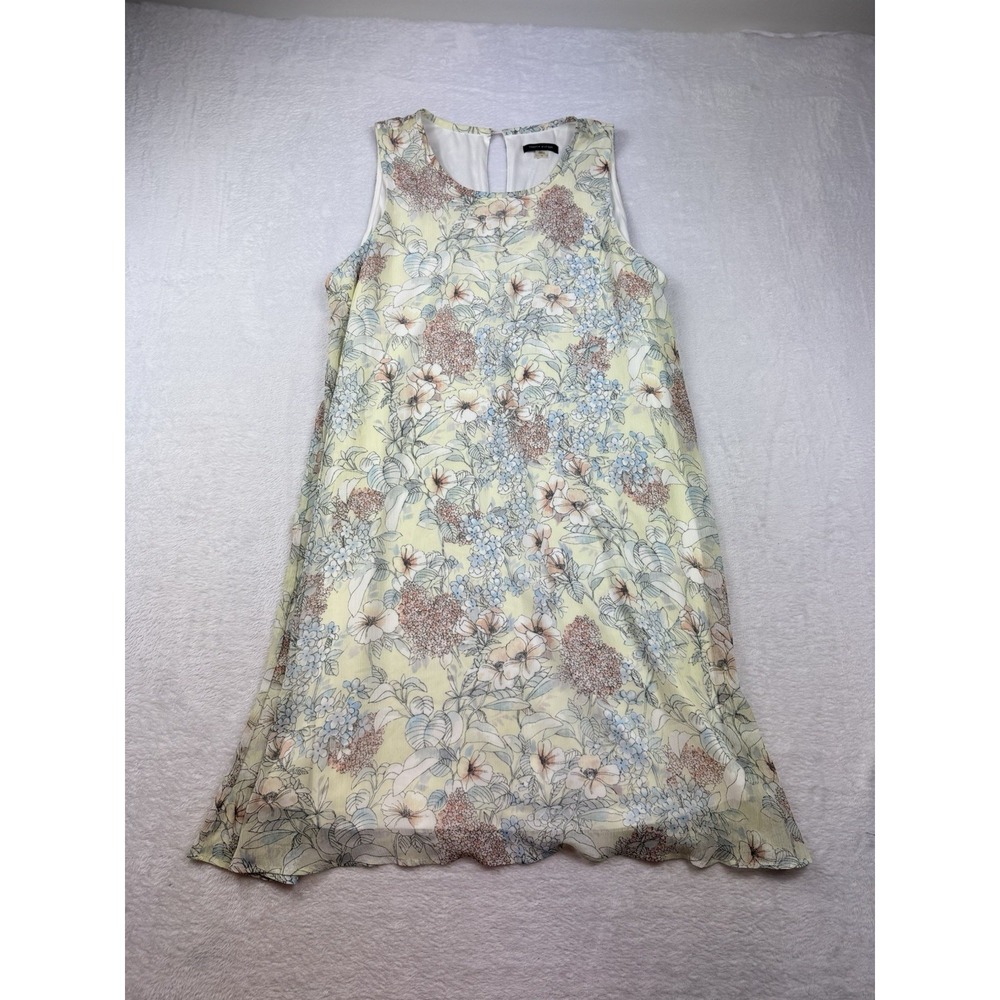 Tommy Hilfiger Chiffon Shift Dress Sz 14‎ Sleeveless Keyhole Lined Coquette Y2K